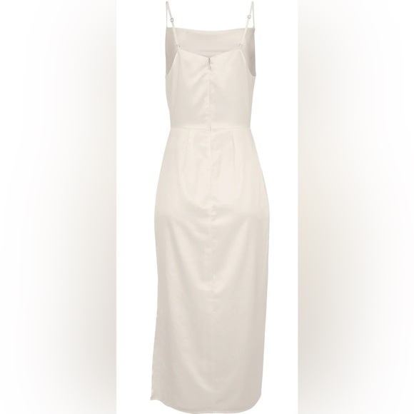 Cowl Neck Satinny Slip Dress in Ivory New With Tags  Size 8 - Picture 6 of 7